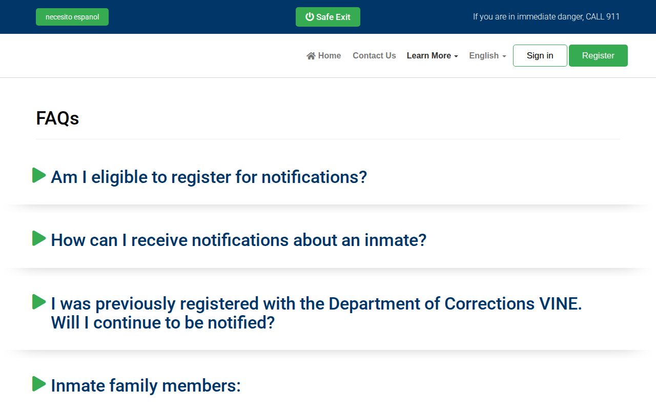 Clarke County state-prison release notification information in VADOC NAAVI